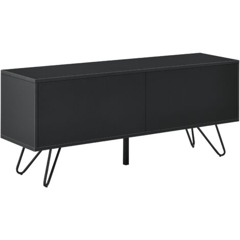 Cómoda elegante y práctica unidad de almacenamiento con 2 puertas 47 x 110 x 30 cm negro 030006823 (1/5)
