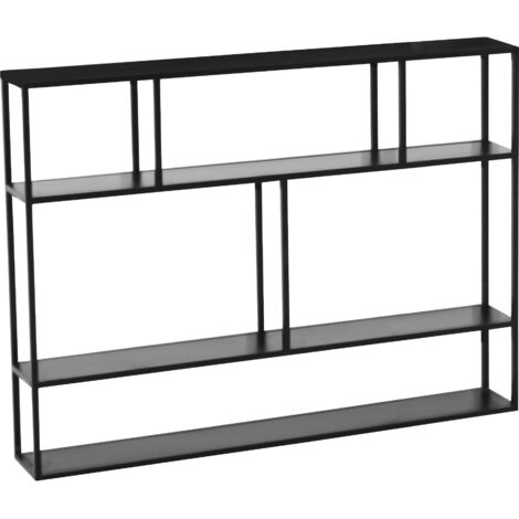 Estante de pared 90 x 120 x 18 cm acero negro 030007037 (1/4)