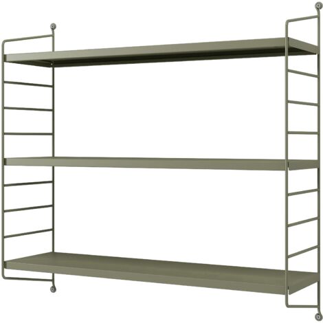 Estante de pared con 3 niveles modulares 50 x 60 x 15 cm camello mate 030007053 (1/4)