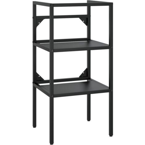 Marco para lavabo de baño 40 x 38 x 83 cm hierro negro 020006762