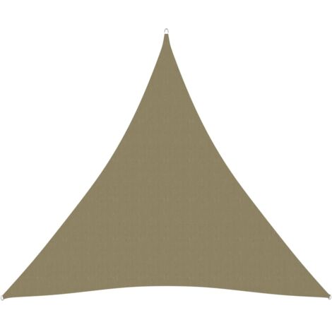 Toldo vela parasol triangular tejido Oxford 6 x 6 x 6 m beige 020009945 (1/5)