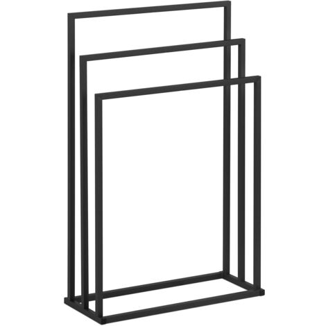 Toallero independiente de acero de 3 barras (3 barras, ancho 55 cm, capacidad 6 kg, gris oscuro) 140004420 (1/5)