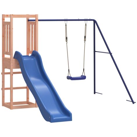 Columpios para juegos de exterior, tobogán, columpios robustos, juegos de jardín, 237 x 321 x 169 cm, madera maciza de abeto Douglas 020004806 (1/5)