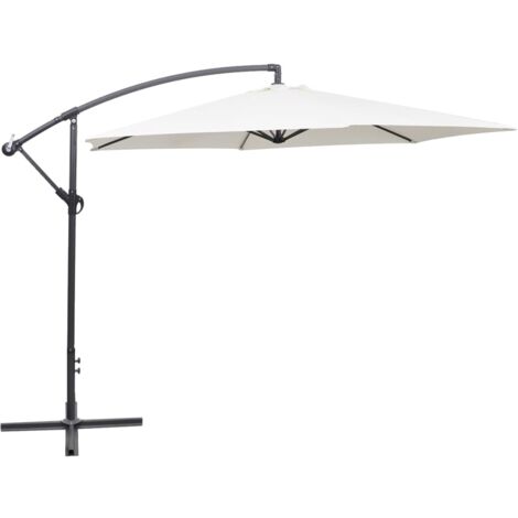 Sombrilla de jardín voladiza de 3 m color blanco arena 020008598 (1/5)