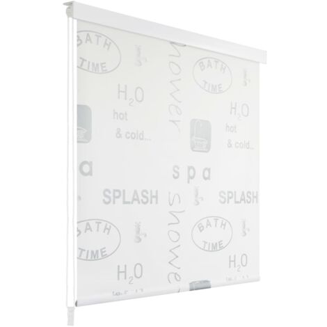 Persiana enrollable para ducha 160x240 cm salpicaduras blanco 020005551 (1/5)