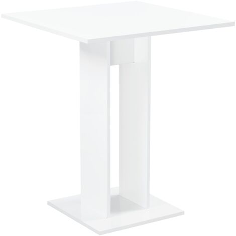 Mesa de comedor cuadrada para comedor cocina salón 78 cm blanco brillo 030006120 (1/5)