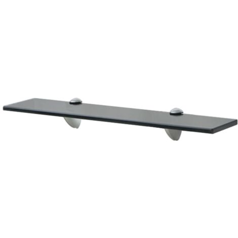 Estantería de pared de diseño en vidrio 50 x 10 cm 8 mm negro 2702129/2 (1/4)