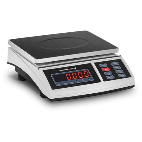 Báscula de mesa de cocina pesa alimentos - 30 kg / 1 g - 21 x 27 cm - LED 140000613