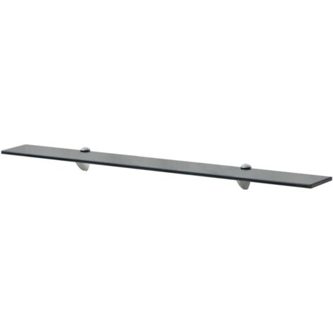 Estantería de pared de diseño en vidrio 90 x 20 cm 8 mm negro 2702157/2