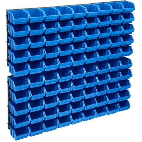 Kit de contenedores y paneles de pared 96 piezas azul y negro 020003853 (1/5)
