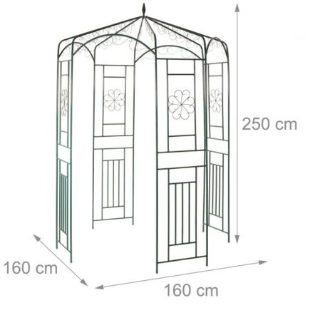 Estaca de rosal de metal 250 cm verde 130002910