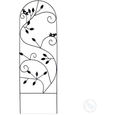 Enrejado de jardín de hierro 120 cm negro 1300028942 (1/4)
