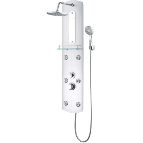 Panel de ducha rociador grifo plástico acero inoxidable 120 cm 020003428 (1/5)