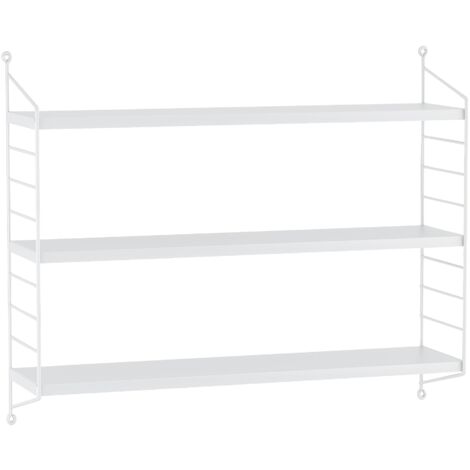 Estante de pared con 3 niveles modulares 50 x 60 x 15 cm blanco mate 030007052 (1/4)