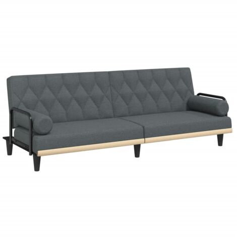 Sofá cama con reposabrazos205 x 89 x 70 cm tela gris oscuro 020021008 (1/5)