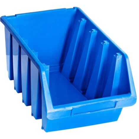 Contenedores apilables de plástico azul 14 unidades 020003193 (1/4)