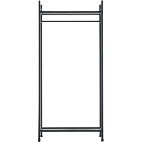 Armario con estantes unidad de almacenamiento con 2 superficies de almacenamiento acero lacado 130 x 60 x 30 cm negro 030008149 (1/3)