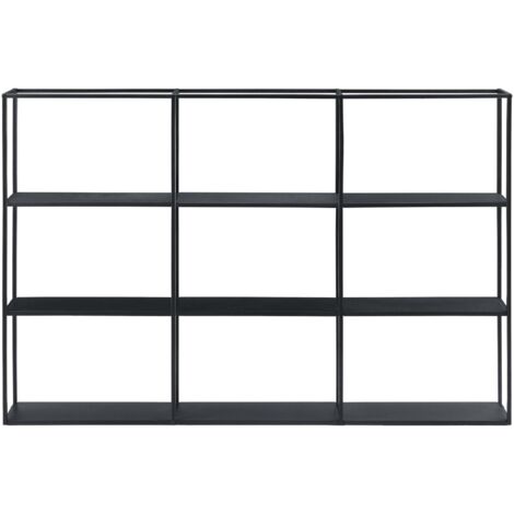 Estante de pared 160 x 18 x 110 cm negro 030007033 (1/4)