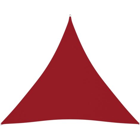 Parasol vela de sombra triangular de tela Oxford 6 x 6 x 6 m rojo 020009951 (1/5)
