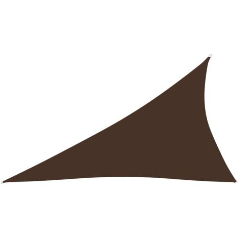 Vela parasol triangular de tela Oxford 4 x 5 x 64 m marrón 020009900 (1/5)