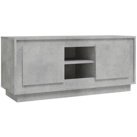 Mueble TV multimedia estantería para televisión buffet para televisión comedor salón dormitorio 102 x 35 x 45 cm madera contrachapada gris 020025571 (1/5)