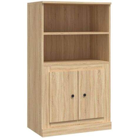 Aparador buffet cómoda armario mueble organizador cocina salón salón alto sonoma 60 x 35,5 x 103,5 cm madera contrachapada marrón 020034076 (1/5)