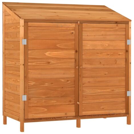 Caseta de jardín 102 x 52 x 112 cm madera maciza de abeto marrón 020044042 (1/5)