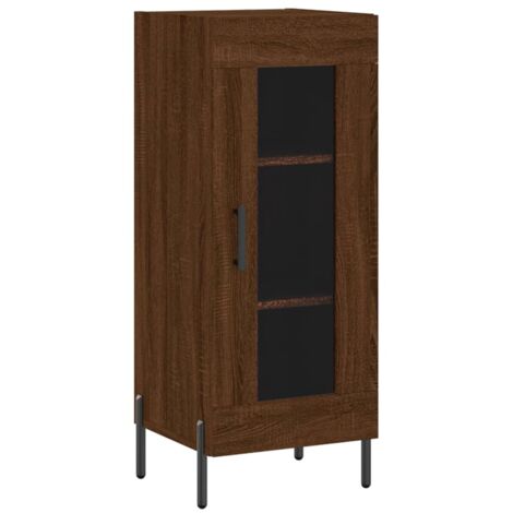 Aparador buffet cómoda mueble mueble de almacenaje organizador cocina salón salón 34,5 x 34 x 90 cm madera contrachapada marrón 020031208 (1/5)