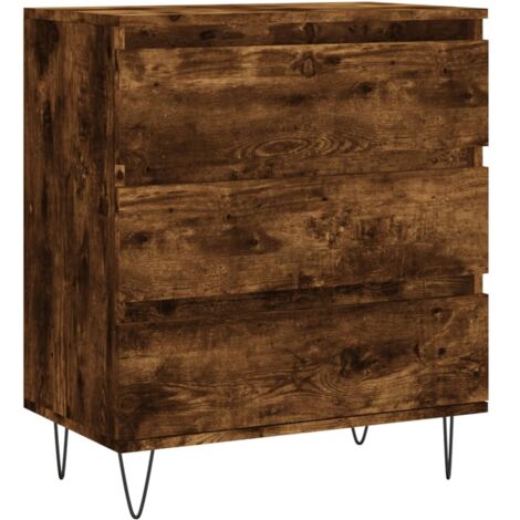 Aparador buffet cómoda armario unidad de almacenamiento organizador cocina salón salón 60 x 35 x 70 cm madera contrachapada marrón 020030993 (1/5)