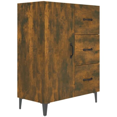 Aparador buffet cómoda mueble mueble de almacenaje organizador cocina salón salón 69,5 x 34 x 90 cm madera contrachapada marrón 020031042 (1/5)