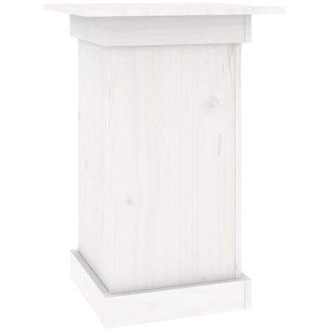 Soporte para flores mueble para plantas 40 x 40 x 60 cm madera maciza de pino color blanco 020045203 (1/5)