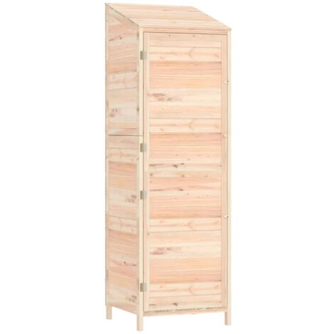 Caseta de jardín 55 x 52 x 1745 cm madera maciza de abeto marrón 020044051 (1/5)