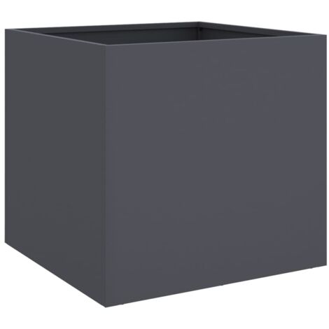 Macetero bancal elevado plantas flores terraza jardín 42 x 40 x 39 cm acero antracita 020037600 (1/5)