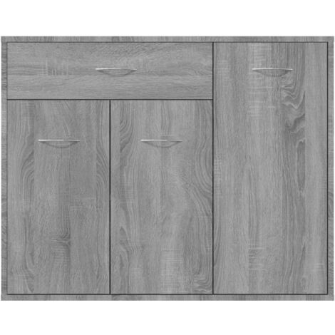 Mesita De Noche De Madera Contrachapada VidaXL - 40x30x40 Cm, Color Roble Sonoma, Con Estante, Pack De 2