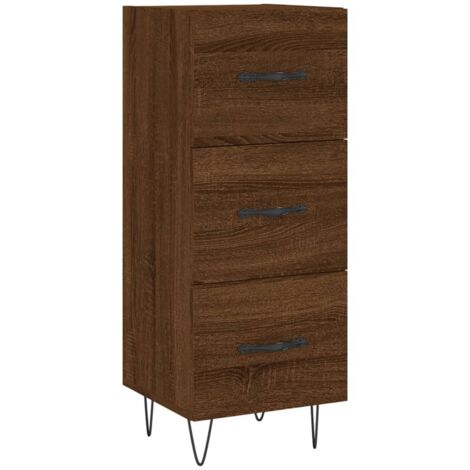 Aparador buffet cómoda armario mueble organizador cocina salón salón 34,5 x 34 x 90 cm madera contrachapada marrón 020031220 (1/5)
