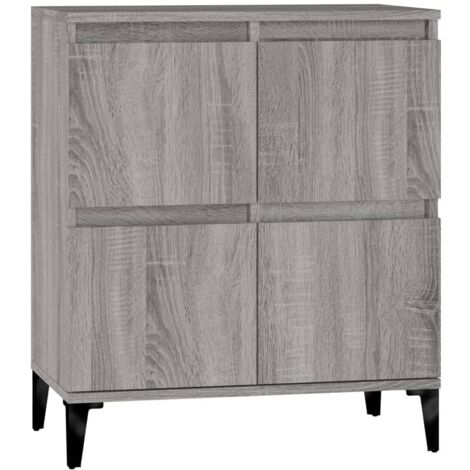 Aparador cómoda cómoda armario unidad de almacenamiento organizador cocina salón salonsonoma 60 x 35 x 70 cm madera contrachapada gris 020036413 (1/5)