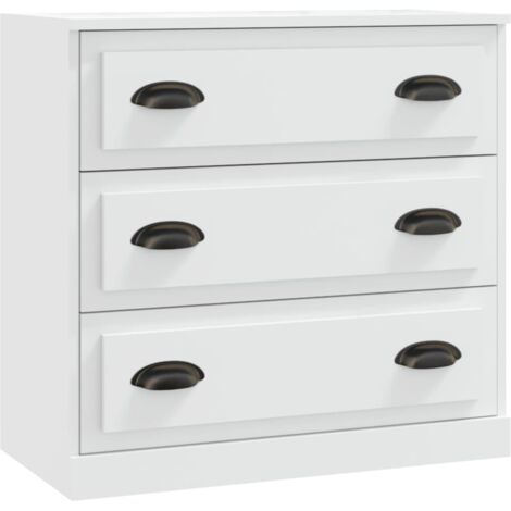 Aparador buffet cómoda mueble mueble de almacenaje organizador cocina salón salón 70 x 35,5 x 67,5 cm madera contrachapada blanco 020030489 (1/5)