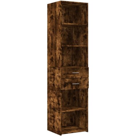 Aparador buffet cómoda armario mueble organizador cocina salón salón alto 45 x 42,5 x 185 cm madera contrachapada marrón 020033363 (1/5)