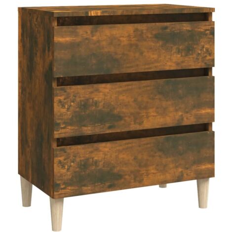 Aparador buffet cómoda armario unidad de almacenamiento organizador cocina salón salón 60 x 35 x 69 cm madera contrachapada marrón 020030973 (1/5)