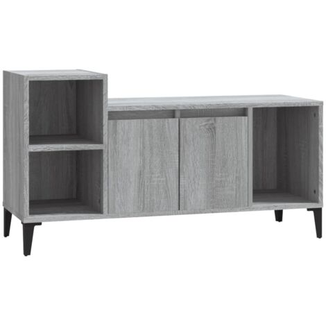 Mueble TV multimedia estantería para televisión buffet para televisión comedor salón dormitorio sonoma 100 x 35 x 55 cm madera contrachapada gris 020028340 (1/5)