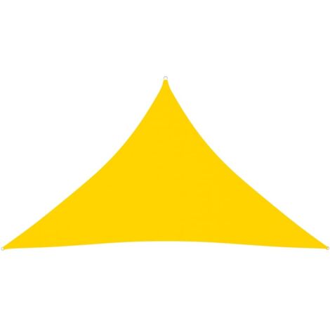 Vela parasol triangular de tela Oxford 5 x 5 x 6 m amarilla 020009916 (1/5)