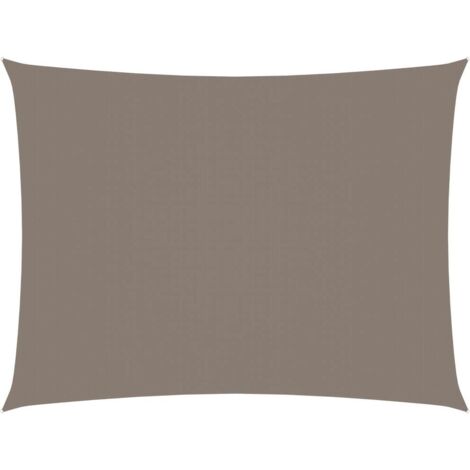Parasol vela de sombra rectangular de tela Oxford 4 x 6 m color topo 020009704 (1/5)