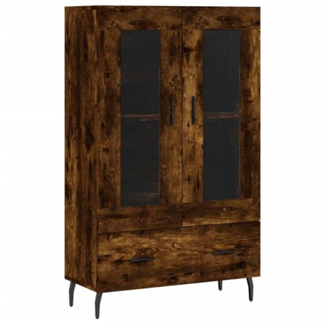 Aparador buffet cómoda mueble mueble de almacenamiento organizador cocina salón salón alto 69,5 x 31 x 115 cm madera contrachapada marrón 020033384 (1/5)