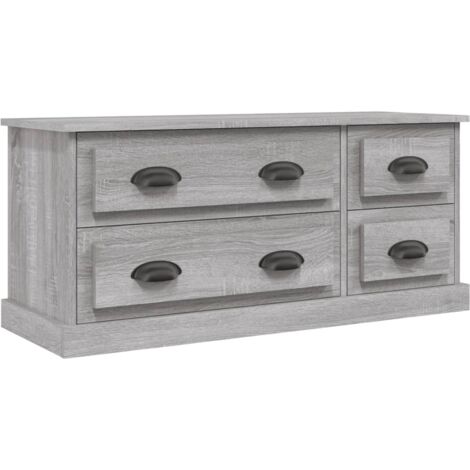 Mueble TV multimedia estantería para televisión buffet para televisión comedor salón dormitorio sonoma 100 x 35,5 x 45 cm madera contrachapada gris 020028344 (1/5)