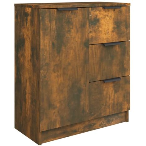 Aparador buffet cómoda mueble mueble de almacenaje organizador cocina salón salón 60 x 30 x 70 cm madera contrachapada marrón 020030961 (1/5)