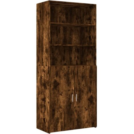 Aparador buffet cómoda mueble mueble de almacenaje organizador cocina salón salón alto 80 x 42,5 x 185 cm madera contrachapada marrón 020033562 (1/5)