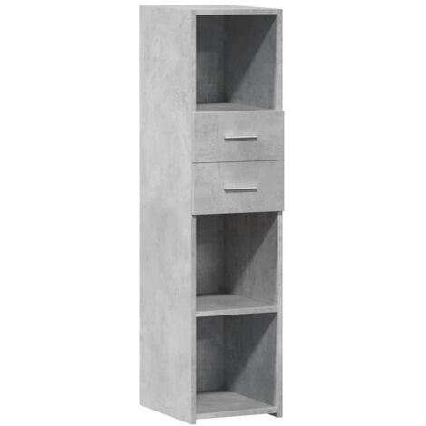 Aparador buffet cómoda mueble mueble de almacenamiento organizador cocina salón salón alto 30 x 42,5 x 124 cm madera contrachapada gris 020034235 (1/5)