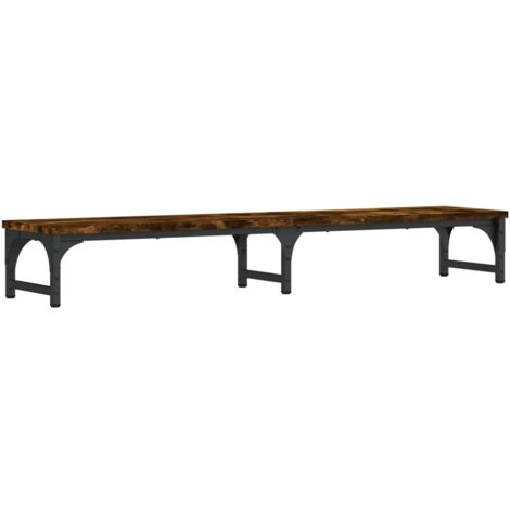Mesa de escritorio con soporte para monitor 105 x 23 x 155 cm madera de ingeniería marrón 020044854 (1/5)