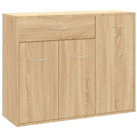 Aparador buffet cómoda armario unidad de almacenamiento organizador cocina salón salón Sonoma 88 x 30 x 70 cm madera contrachapada marrón 020031726 (1/5)