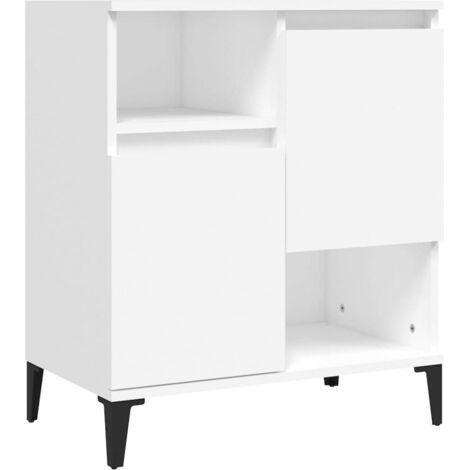 Aparador buffet cómoda mueble mueble de almacenaje organizador cocina salón salón 60 x 35 x 70 cm madera contrachapada blanco 020030362 (1/5)